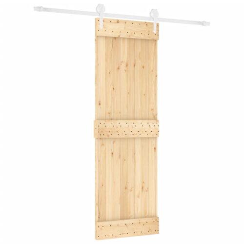 Sliding Barn Door Hardware Track Set Office Bedroom Closet 70x210cm Solid Wood - Image 2