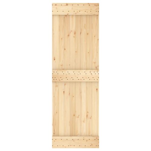 Sliding Barn Door Hardware Track Set Office Bedroom Closet 70x210cm Solid Wood - Image 4