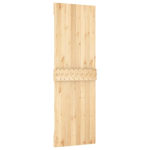 Sliding Door with Hardware Set 70x210cm Solid Wood Pine - Image 5