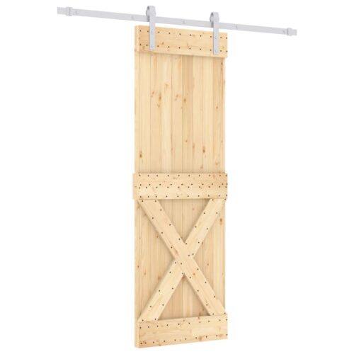 Sliding Barn Door Hardware Track Set Bedroom Interior Closet 70x210cm Solid Wood - Image 2