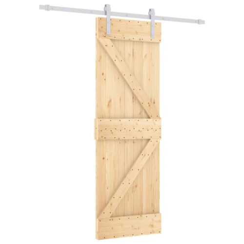 Sliding Barn Door Hardware Track Set Bedroom Interior Closet 70x210cm Solid Wood - Image 2