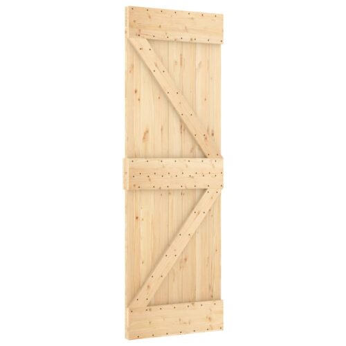 Sliding Barn Door Hardware Track Set Bedroom Interior Closet 70x210cm Solid Wood - Image 3