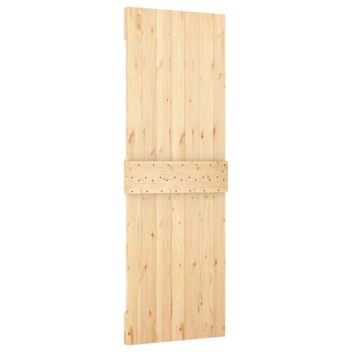 Sliding Door with Hardware Set 70x210cm Solid Wood Pine - Image 5