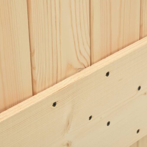 Sliding Door with Hardware Set 70x210cm Solid Wood Pine - Image 6