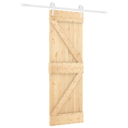 Sliding Barn Door Hardware Track Set Bedroom Interior Closet 70x210cm Solid Wood - Image 2