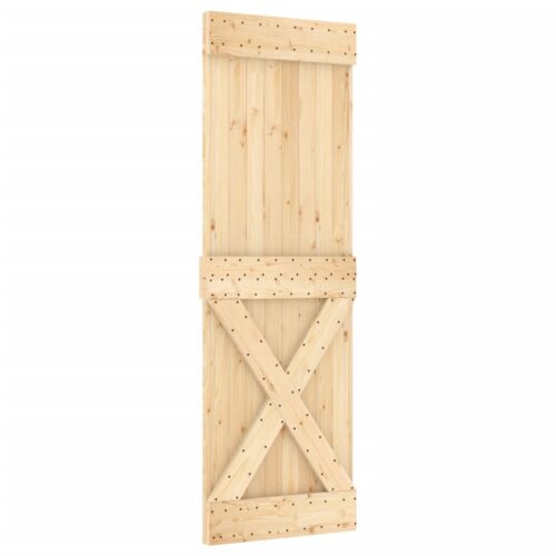 Sliding Door with Hardware Set 70x210cm Solid Wood Pine - Image 3