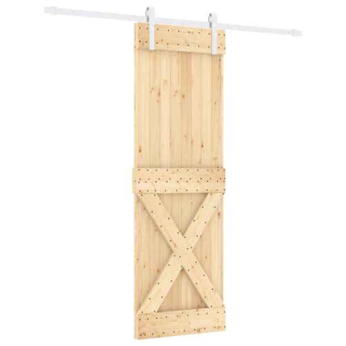 Sliding Barn Door Hardware Track Set Bedroom Interior Closet 70x210cm Solid Wood - Image 2