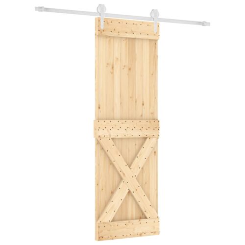 Sliding Barn Door Hardware Track Set Bedroom Interior Closet 70x210cm Solid Wood - Image 2