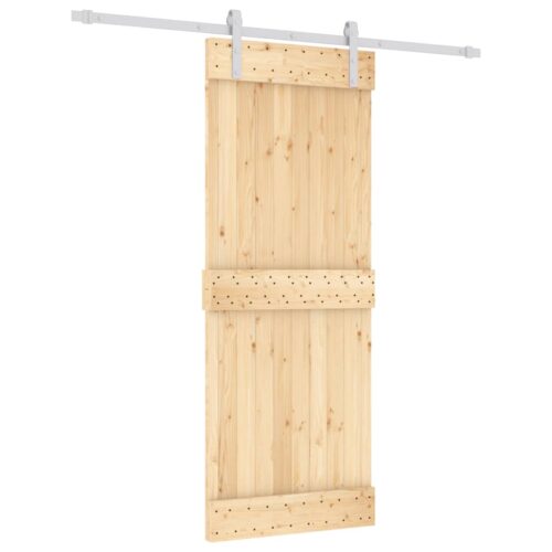 Sliding Barn Door Hardware Track Set Bedroom Interior Closet 80x210cm Solid Wood - Image 2