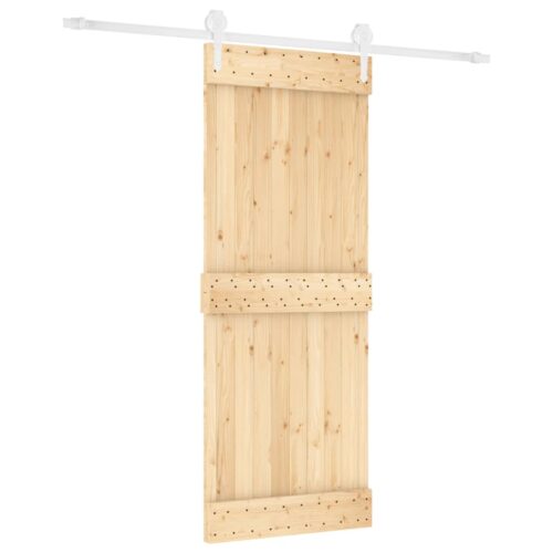Sliding Barn Door Hardware Track Set Bedroom Interior Closet 80x210cm Solid Wood - Image 2