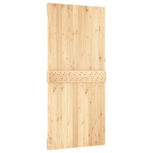 Sliding Door with Hardware Set 95x210cm Solid Wood Pine - Image 5