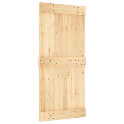 Sliding Barn Door Hardware Track Set Bedroom Interior Closet 95x210cm Solid Wood - Image 3