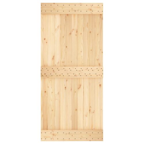 Sliding Barn Door Hardware Track Set Bedroom Interior Closet 95x210cm Solid Wood - Image 4