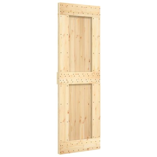 Sliding Door with Hardware Set 70x210cm Solid Wood Pine - Image 3