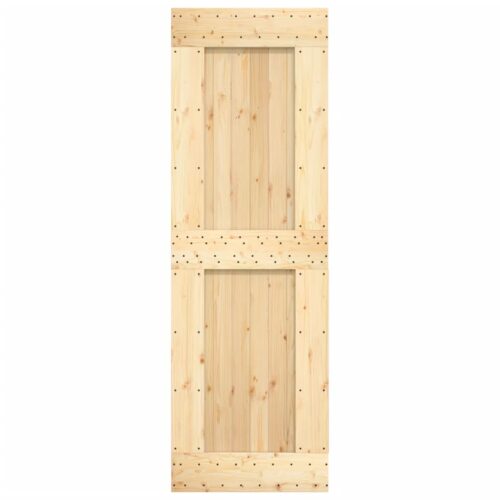 Sliding Door with Hardware Set 70x210cm Solid Wood Pine - Image 4