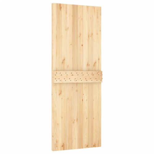 Sliding Door with Hardware Set 80x210cm Solid Wood Pine - Image 5