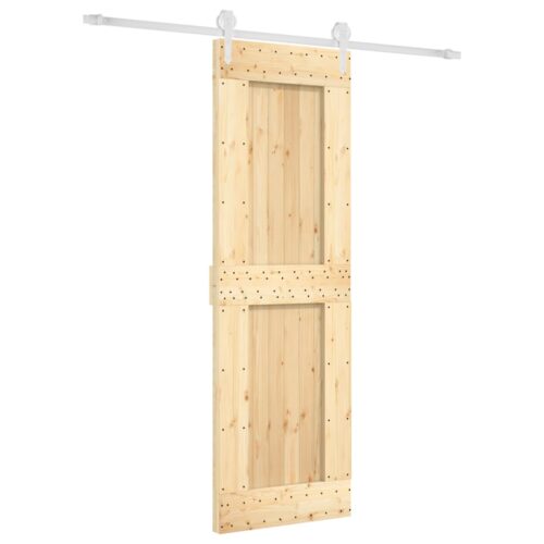 Sliding Barn Door Hardware Track Set Bedroom Interior Closet 70x210cm Solid Wood - Image 2