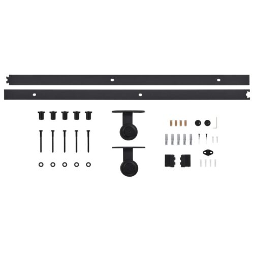 Sliding Door with Hardware Set 90x210cm Solid Pine Wood - Image 8