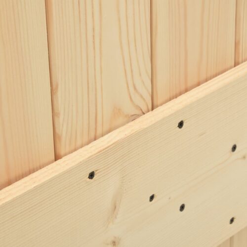 Sliding Door with Hardware Set 95x210cm Solid Wood Pine - Image 6