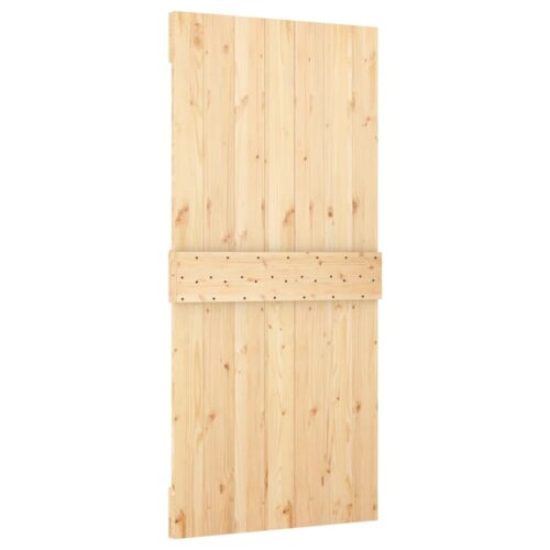 Sliding Barn Door Hardware Track Set Bedroom Closet 95x210cm Solid Wood Pine - Image 5