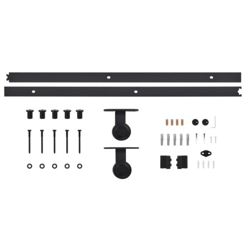 Sliding Door with Hardware Set 90x210cm Solid Wood Pine - Image 10