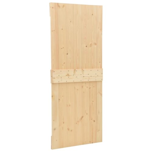 Sliding Door with Hardware Set 100x210cm Solid Pine Wood - Image 5