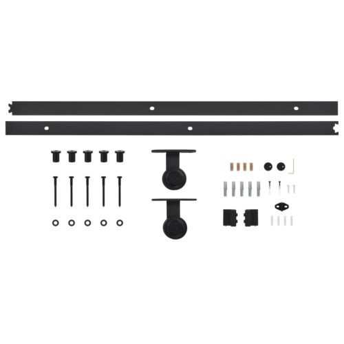 Sliding Door with Hardware Set 90x210cm Solid Pine Wood - Image 8