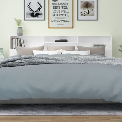 Headboard Cabinet White 220cm - Image 5
