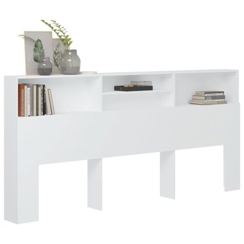 Headboard Cabinet White 220cm - Image 6