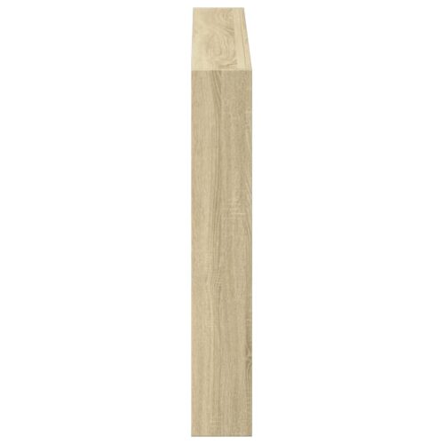 Headboard Cabinet with LED Sonoma Oak 120x17x102cm - Image 7
