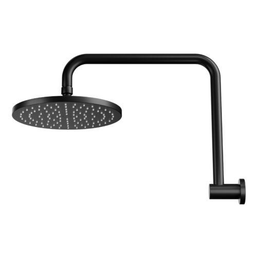 9'' Rain Shower Head Overhead High-pressure Swivel Black - Image 3