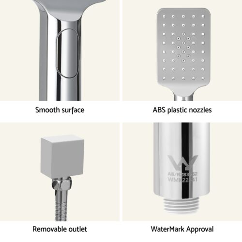 Handheld Shower Head Set 3.1'' High Pressure Silver - Image 5