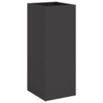 Raised Garden Bed Grow Box Pot Planter Cold Rolled Steel Black 32x27.5x75 cm