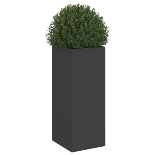 Raised Garden Bed Grow Box Pot Planter Cold Rolled Steel Black 32x27.5x75 cm - Image 4