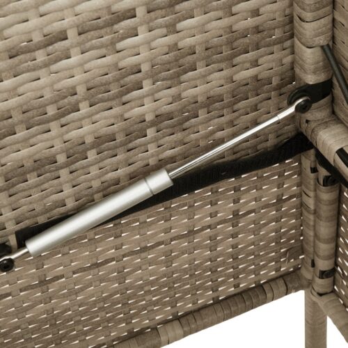 Garden Bench with Cushions Beige Poly Rattan - Image 7