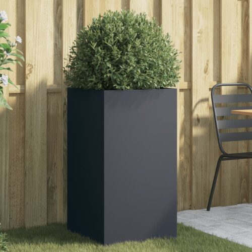 Raised Garden Bed Grow Box Pot Planter Cold Rolled Steel Anthracite 42x38x75cm - Image 10