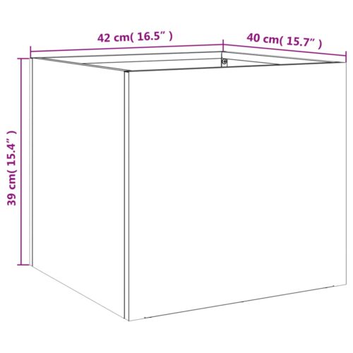 Planters 2pcs Anthracite 42x40x39cm Cold-rolLED teel - Image 10