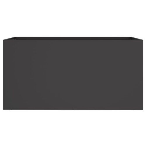 Raised Garden Bed Grow Box Pot Planter Cold Rolled Steel Black 62x30x29 cm - Image 5
