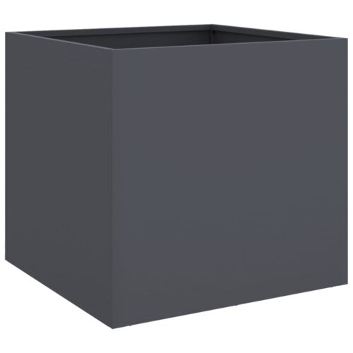 Planters 2 pcs Anthracite 49x47x46 cm Cold-rolled Steel - Image 6
