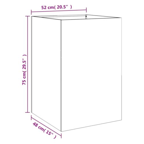 Raised Garden Bed Grow Box Pot Planter Stainless Steel Silver 52x48x75cm - Image 10