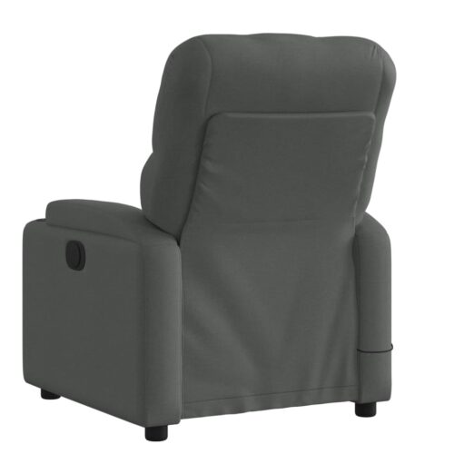 Massage Recliner Chair Dark Grey Fabric - Image 4