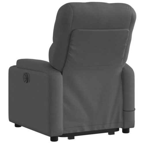 Electric Stand up Massage Recliner Chair Dark Grey Fabric - Image 4