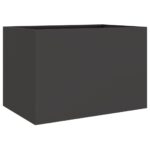 Raised Garden Bed Grow Box Pot Planter Cold Rolled Steel Black 62x40x39cm