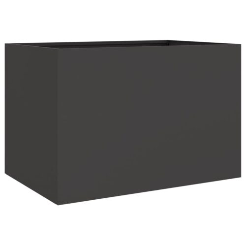 Raised Garden Bed Grow Box Pot Planter Cold Rolled Steel Black 62x40x39cm