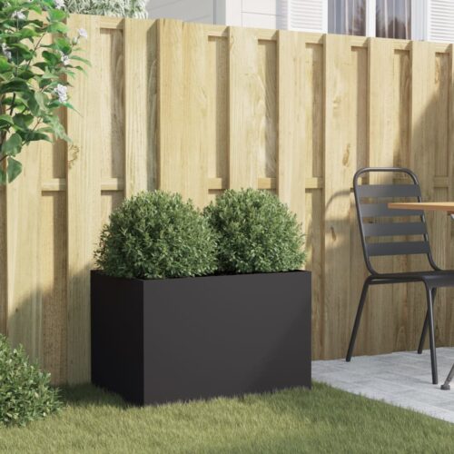 Raised Garden Bed Grow Box Pot Planter Cold Rolled Steel Black 62x40x39cm - Image 3