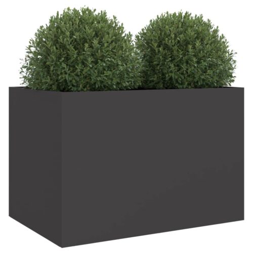 Raised Garden Bed Grow Box Pot Planter Cold Rolled Steel Black 62x40x39cm - Image 4