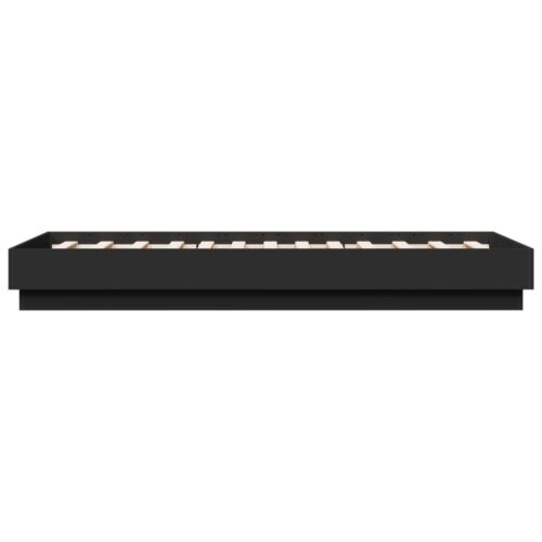Bed Frame Black 90x190cm Engineered Wood - Image 5