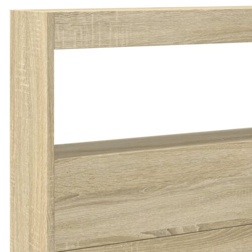 Headboard Cabinet with LED Sonoma Oak 220x17x102cm - Image 10