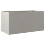 Raised Garden Bed Grow Box Pot Planter Stainless Steel Silver 62x30x29cm