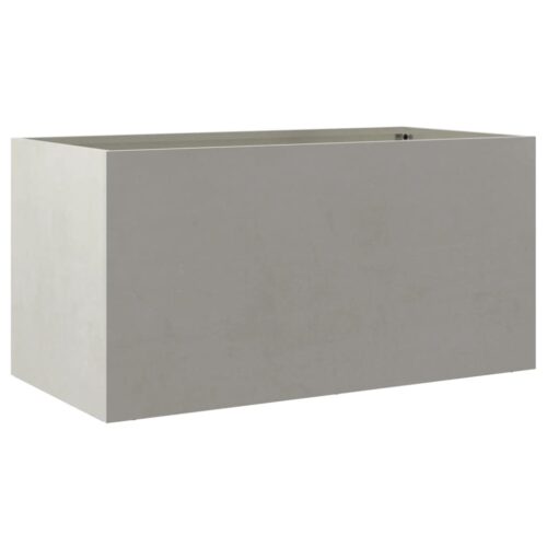 Raised Garden Bed Grow Box Pot Planter Stainless Steel Silver 62x30x29cm